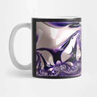 Purple Golden Fractal Mug